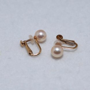 K１８パールイヤリング（あこや本真珠）