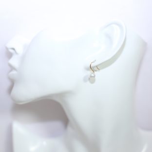 K１８パールピアス（あこや本真珠）