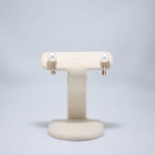 K１８パールイヤリング（あこや本真珠）