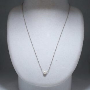 一粒パールネックレス（あこや本真珠）