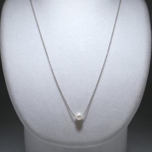 一粒パールネックレス（あこや本真珠）