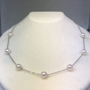 パールステーションネックレス（あこや本真珠）